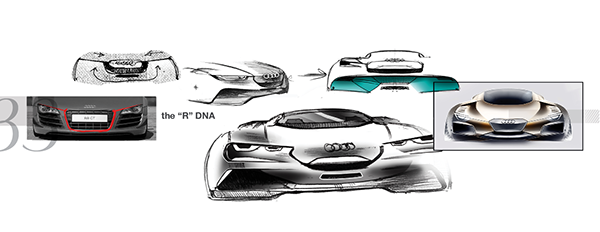 Hand drawn，Sports car，audi，fully automatic，concept，