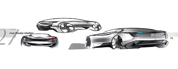 Hand drawn，Sports car，audi，fully automatic，concept，