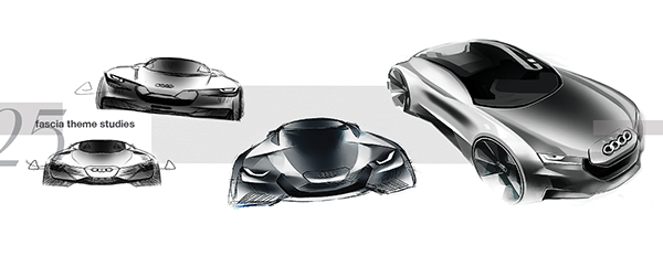 Hand drawn，Sports car，audi，fully automatic，concept，