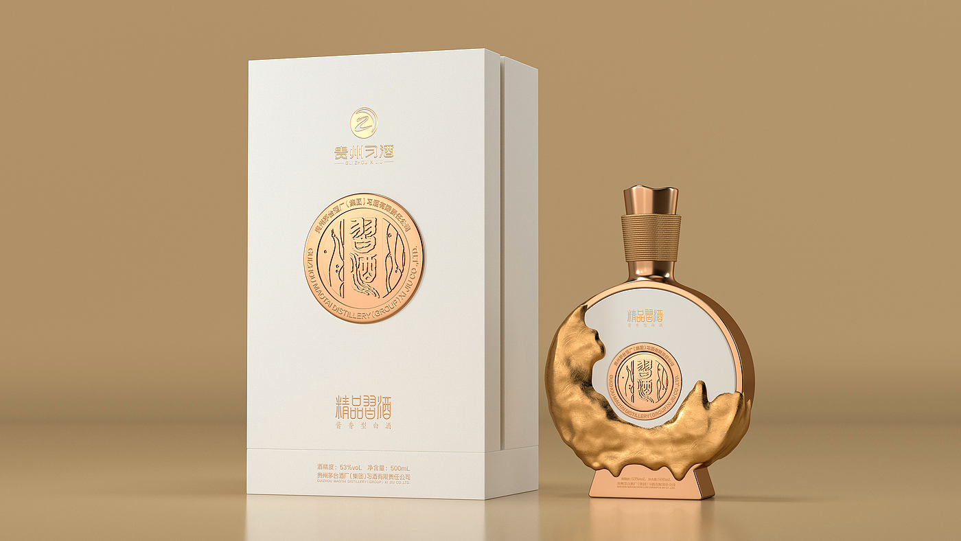 Baijiu，packing design，Bottle design，c4d，