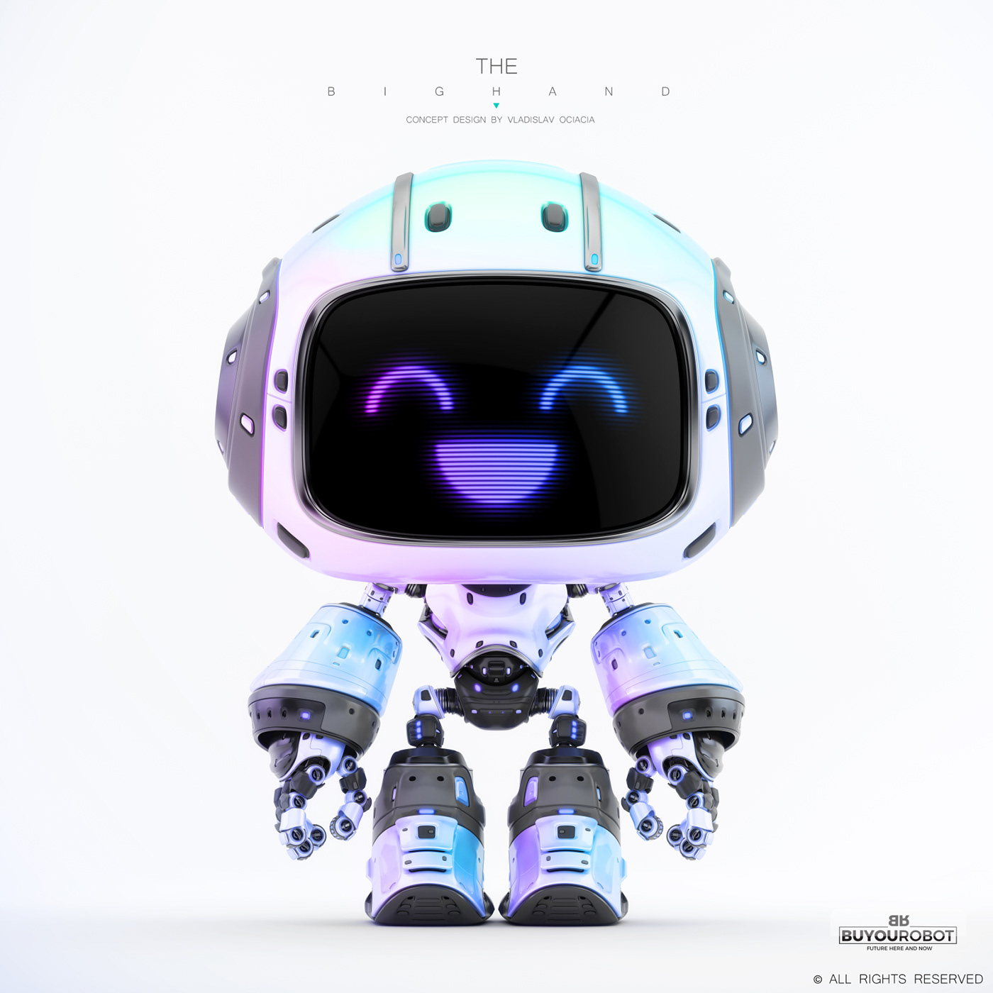 robot，smile，lovely，