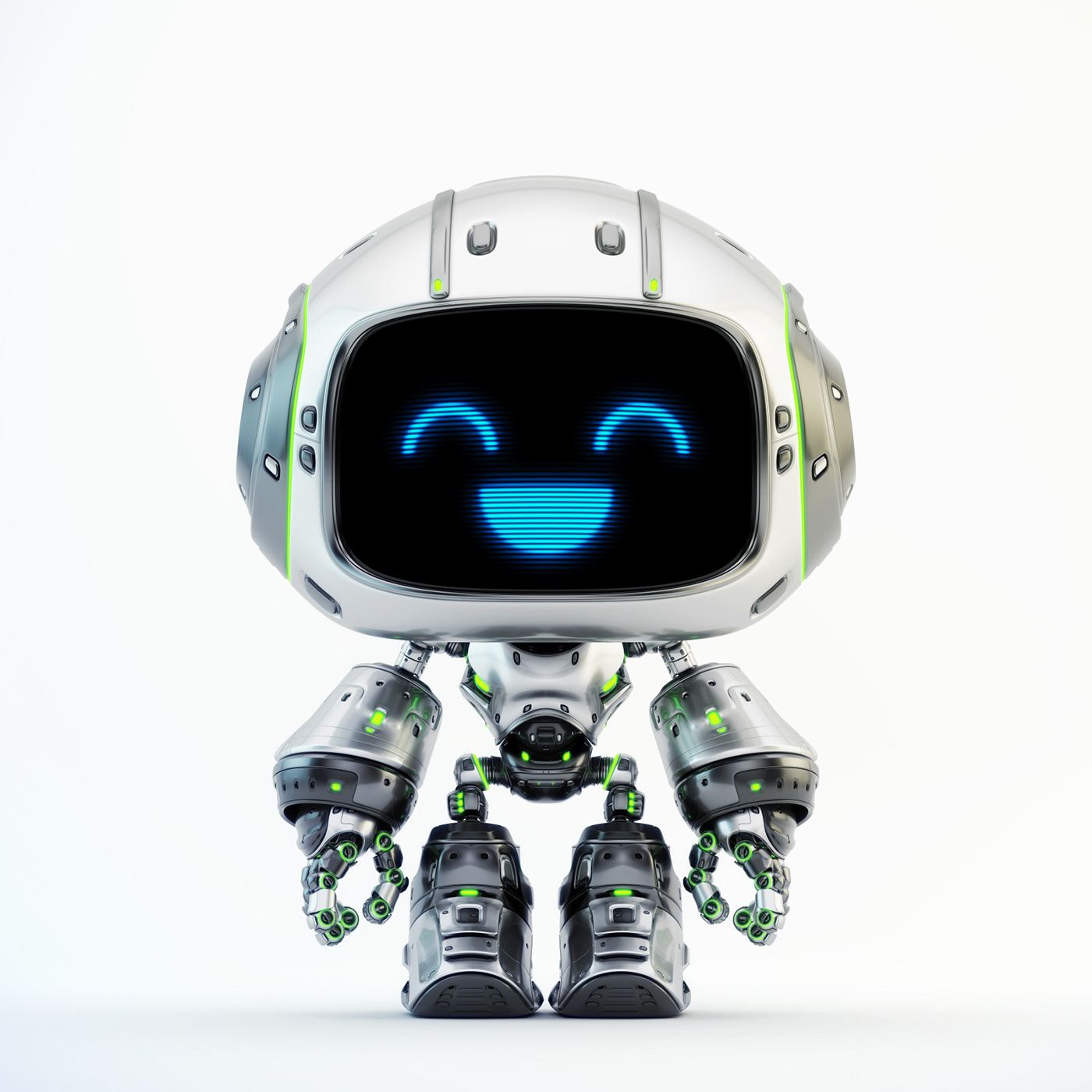 robot，smile，lovely，
