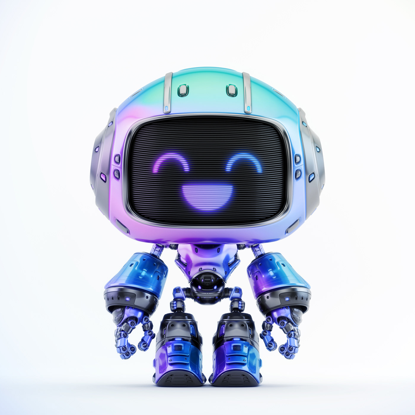 robot，smile，lovely，