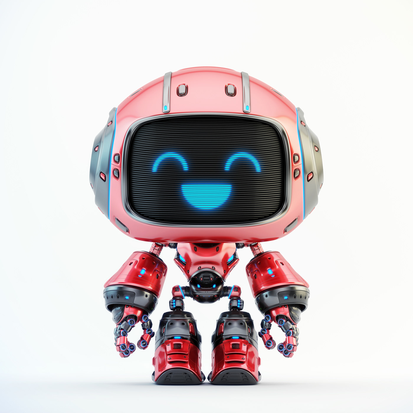 robot，smile，lovely，