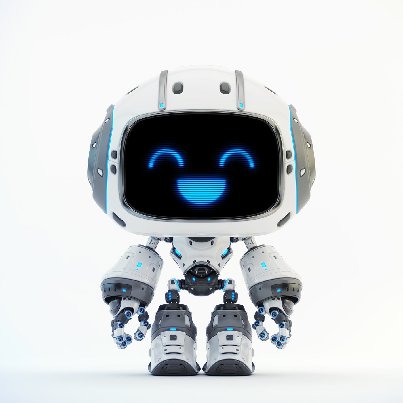robot，smile，lovely，