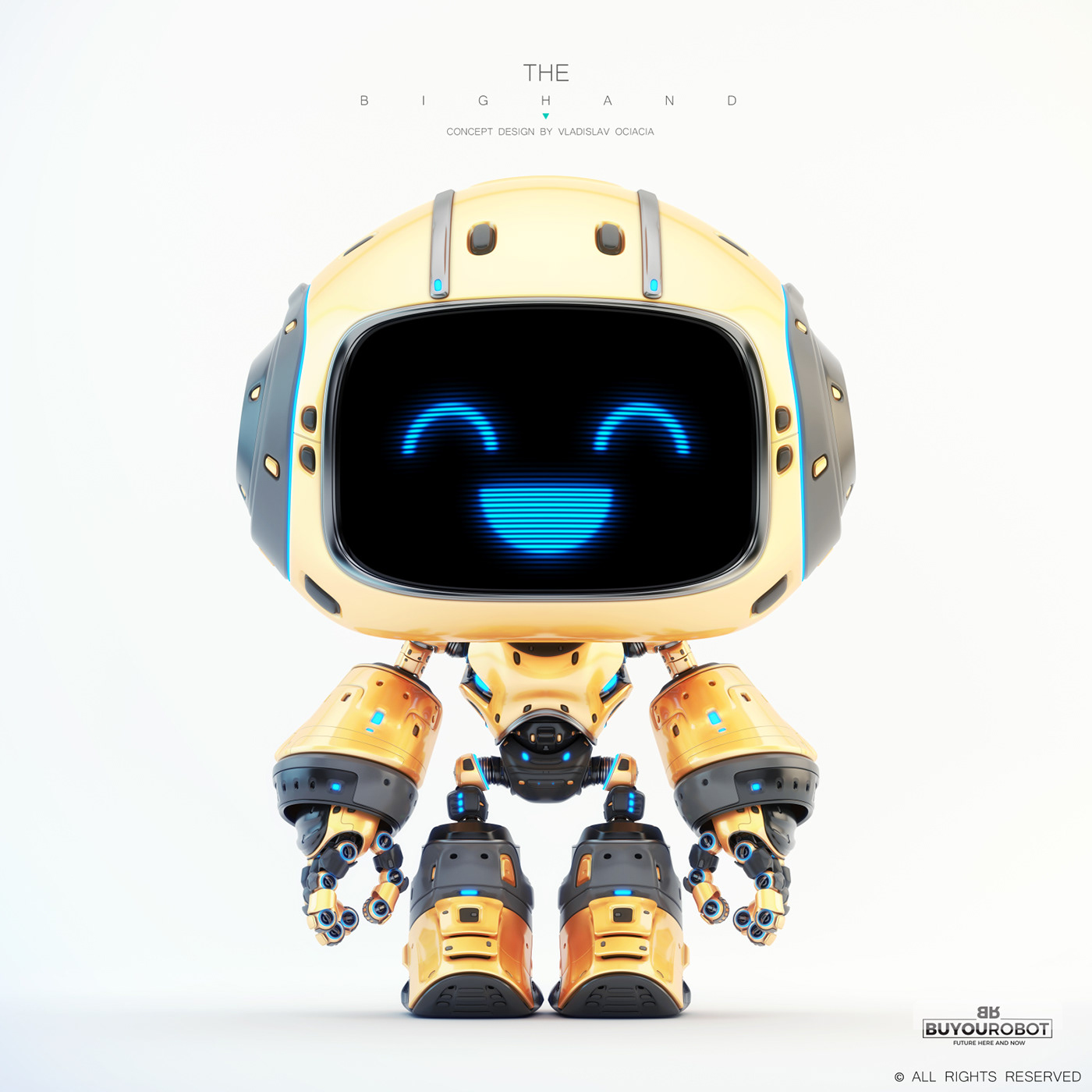 robot，smile，lovely，