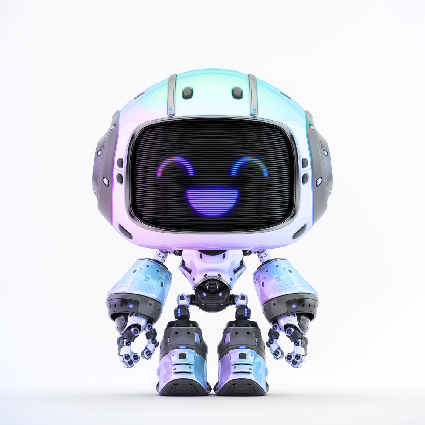 robot，smile，lovely，
