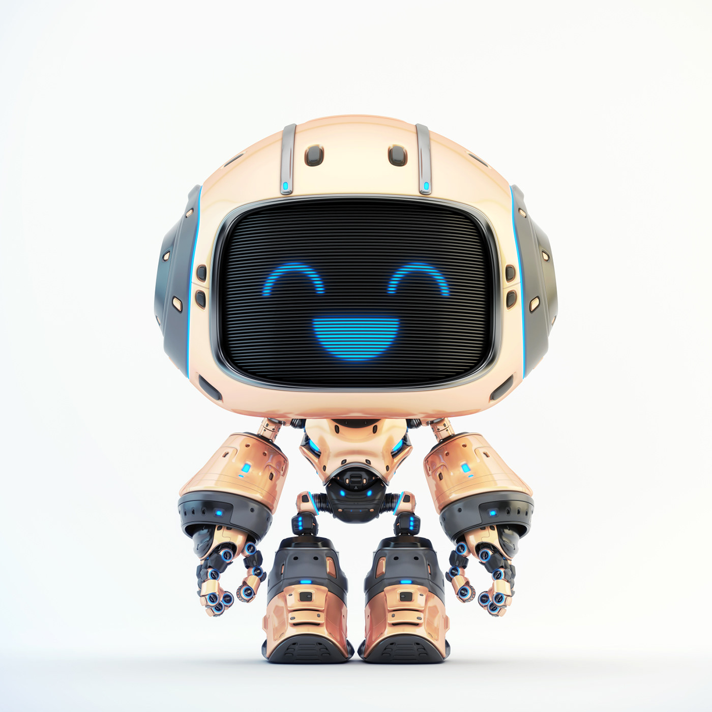 robot，smile，lovely，