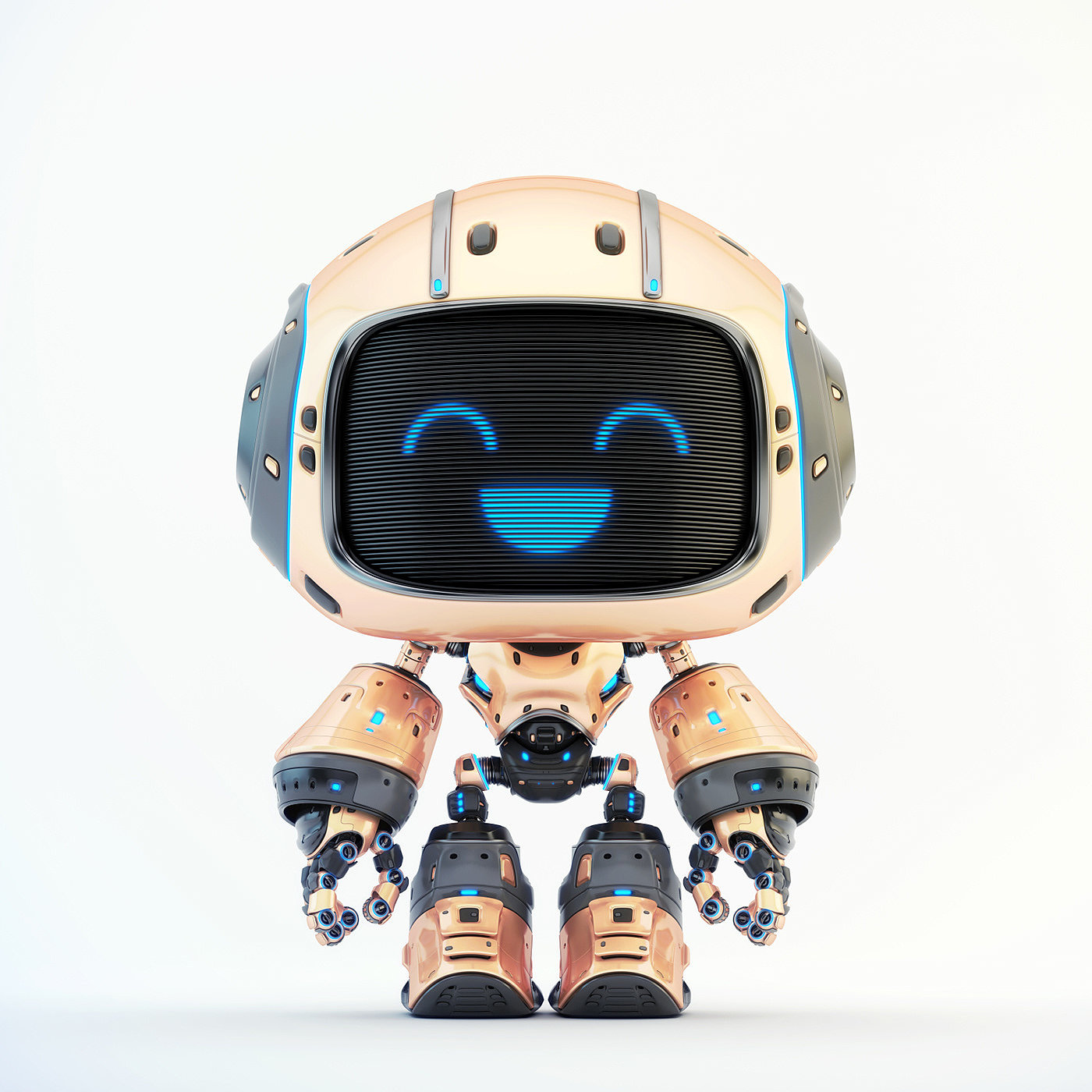robot，smile，lovely，