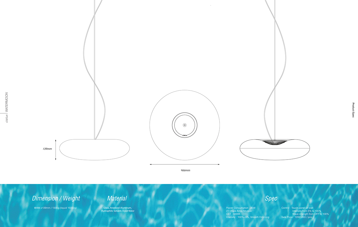 Cheng Ting，Water moon，hang lamp，