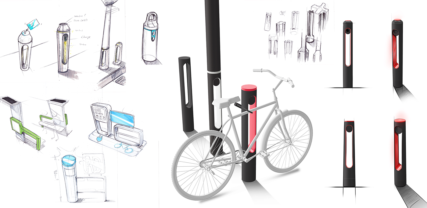 Charging station，SMARTPOLE，Design，Ergonomics，