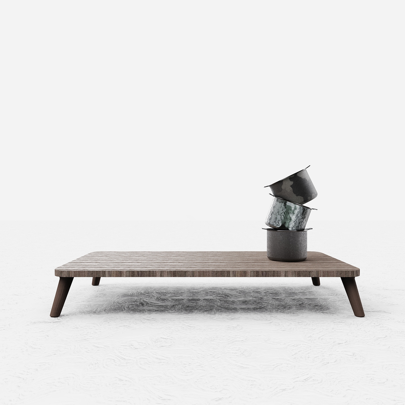 cookware，Render，texture of material，still life，practice，Table，wood，
