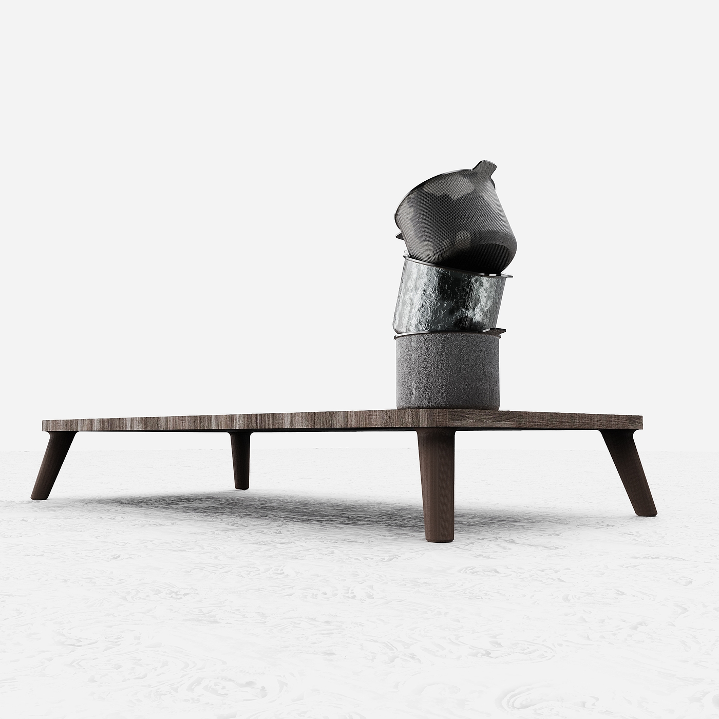 cookware，Render，texture of material，still life，practice，Table，wood，