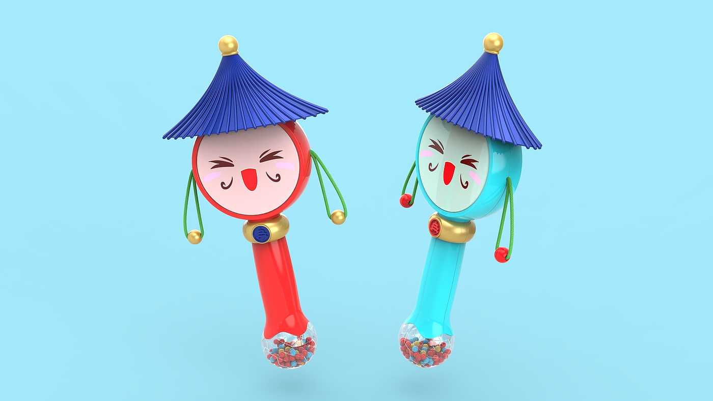 Cultural creation，Toys，drum-shaped rattle，