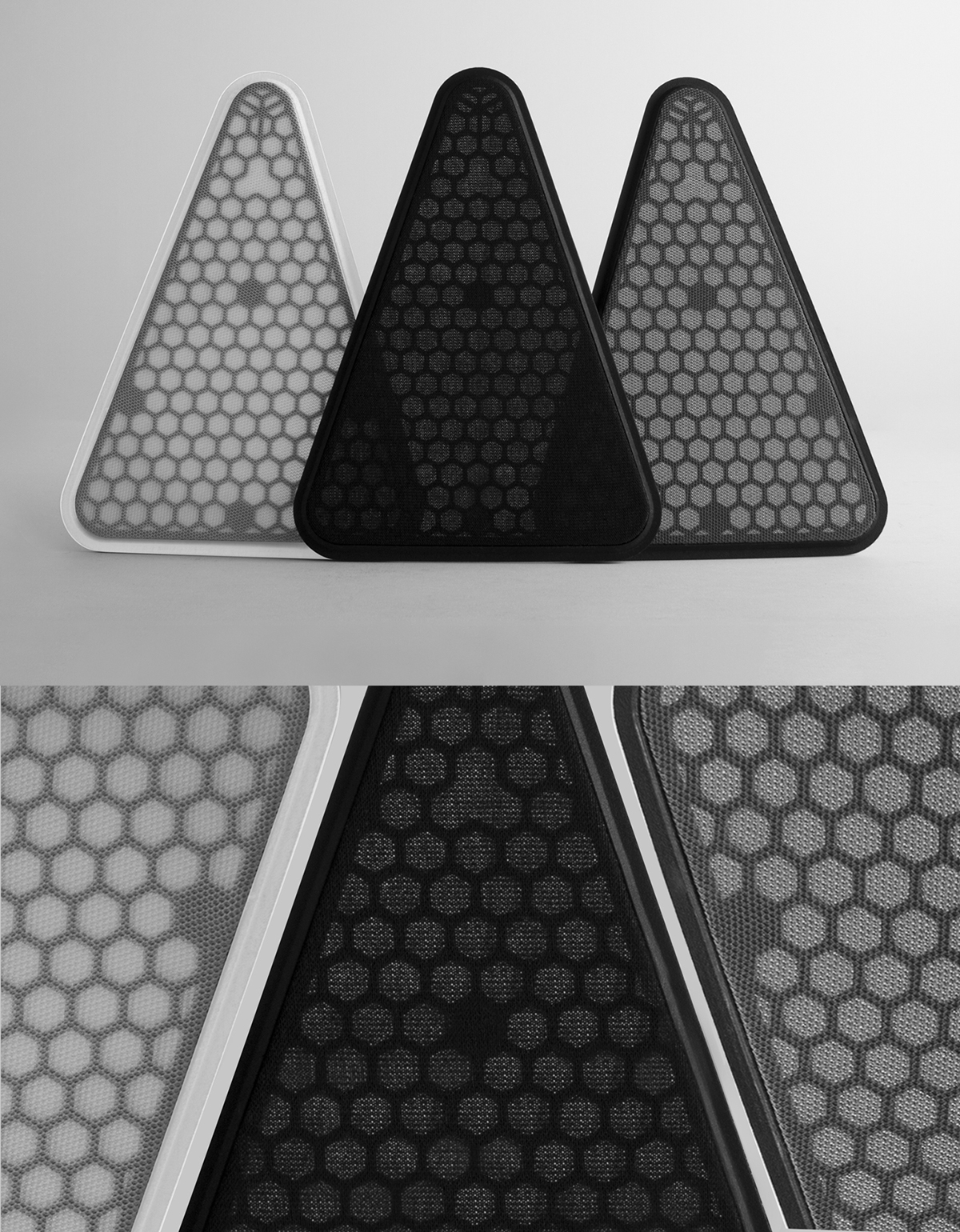 Black white，high fidelity，speaker，product design，
