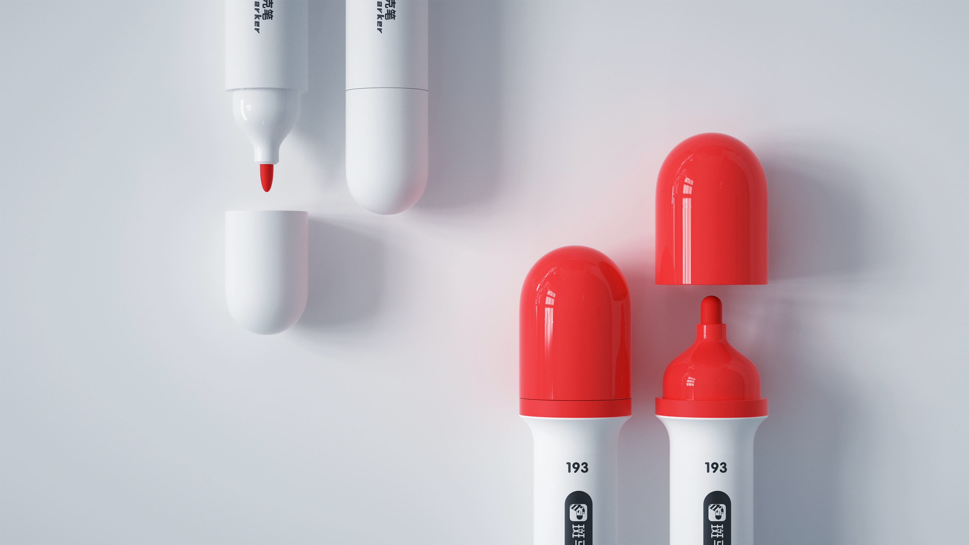 marker pen，Children's products，industrial design，c4d，