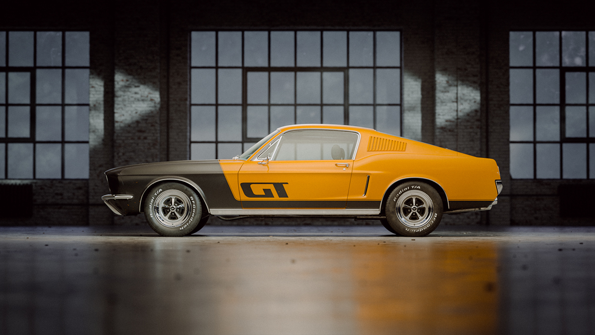 Ford，motion，outdoors，automobile，Render，modeling，