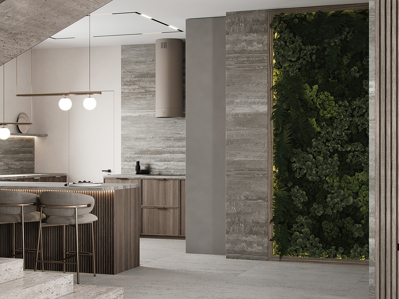 modern，kitchen，Interior design，