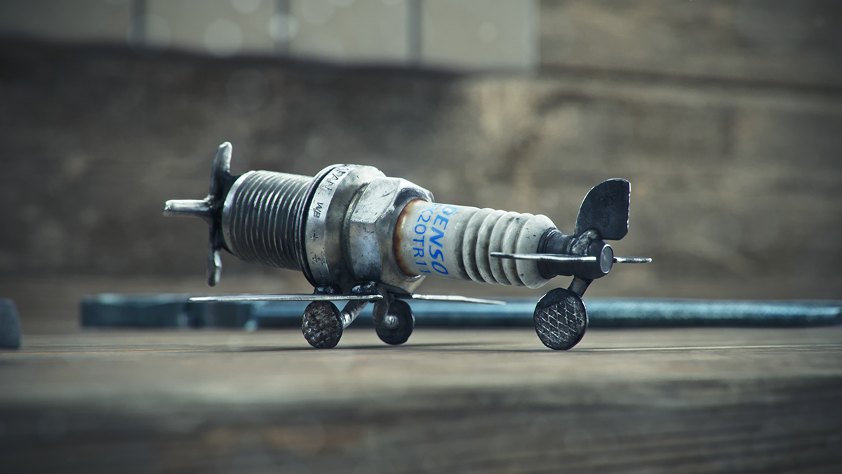 机械感十足火花塞飞机