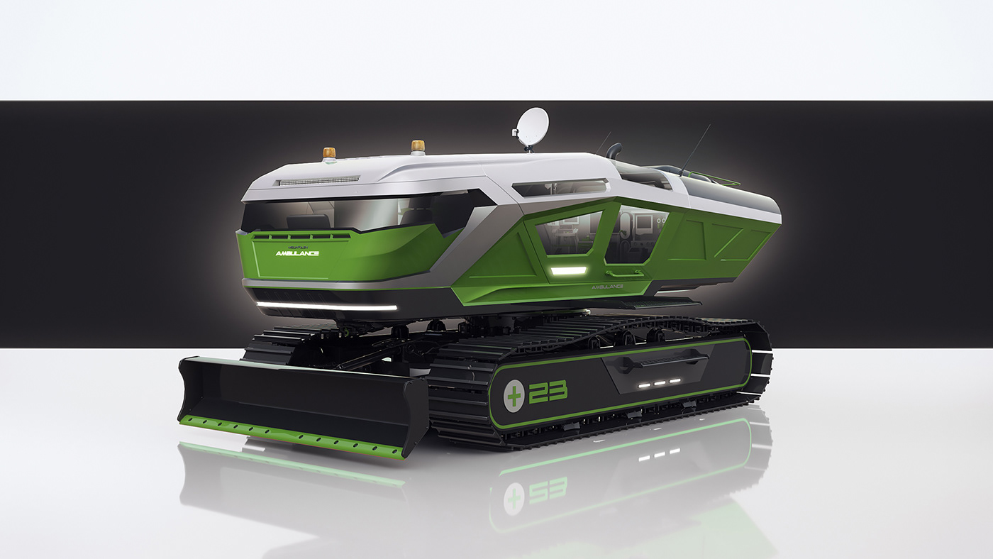 vehicle，industrial design，ambulance，