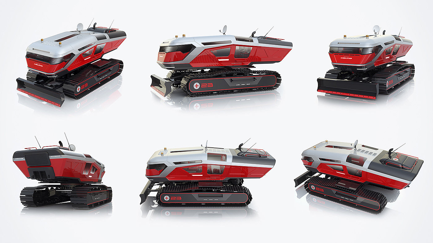 vehicle，industrial design，ambulance，