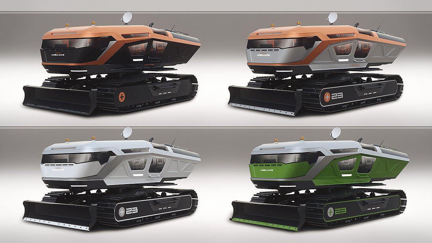 vehicle，industrial design，ambulance，
