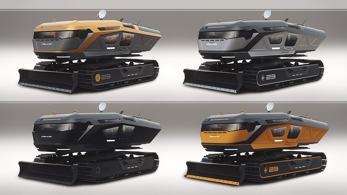 vehicle，industrial design，ambulance，