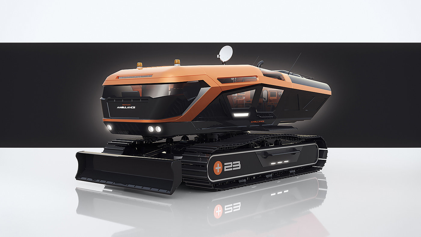 vehicle，industrial design，ambulance，