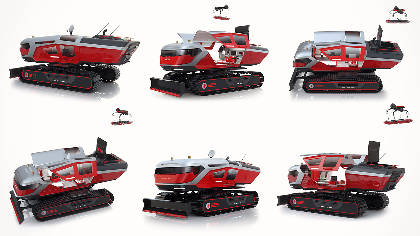 vehicle，industrial design，ambulance，