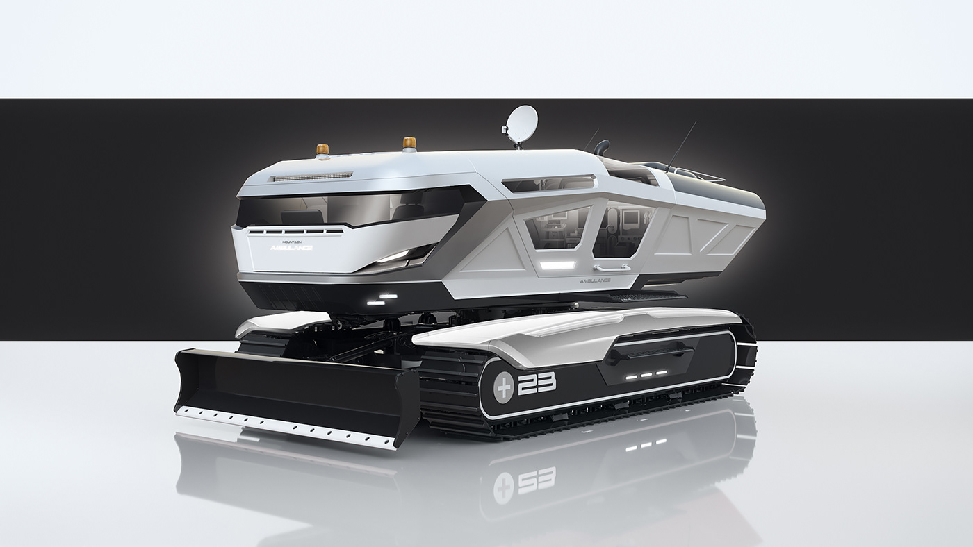 vehicle，industrial design，ambulance，