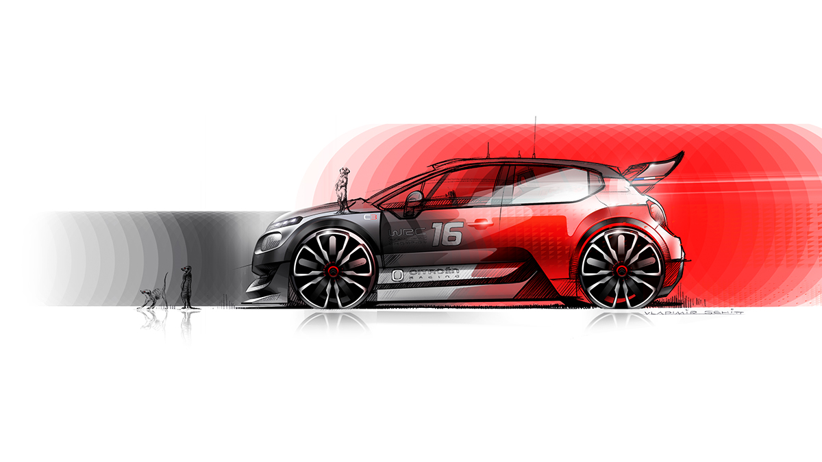 Citroen，racing，Sports car，motion，outdoors，