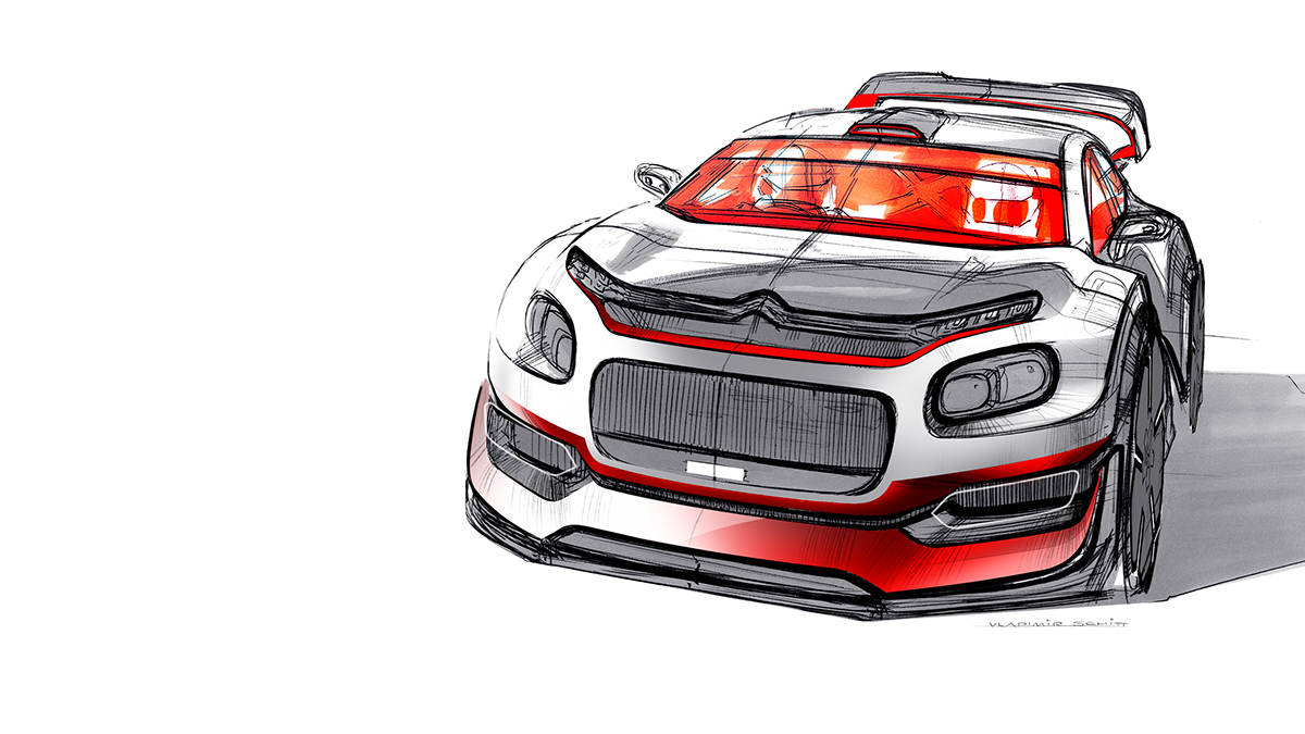 Citroen，racing，Sports car，motion，outdoors，