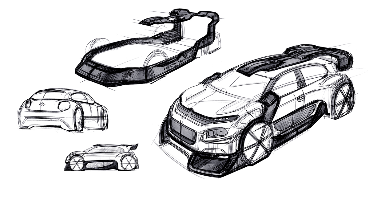 Citroen，racing，Sports car，motion，outdoors，