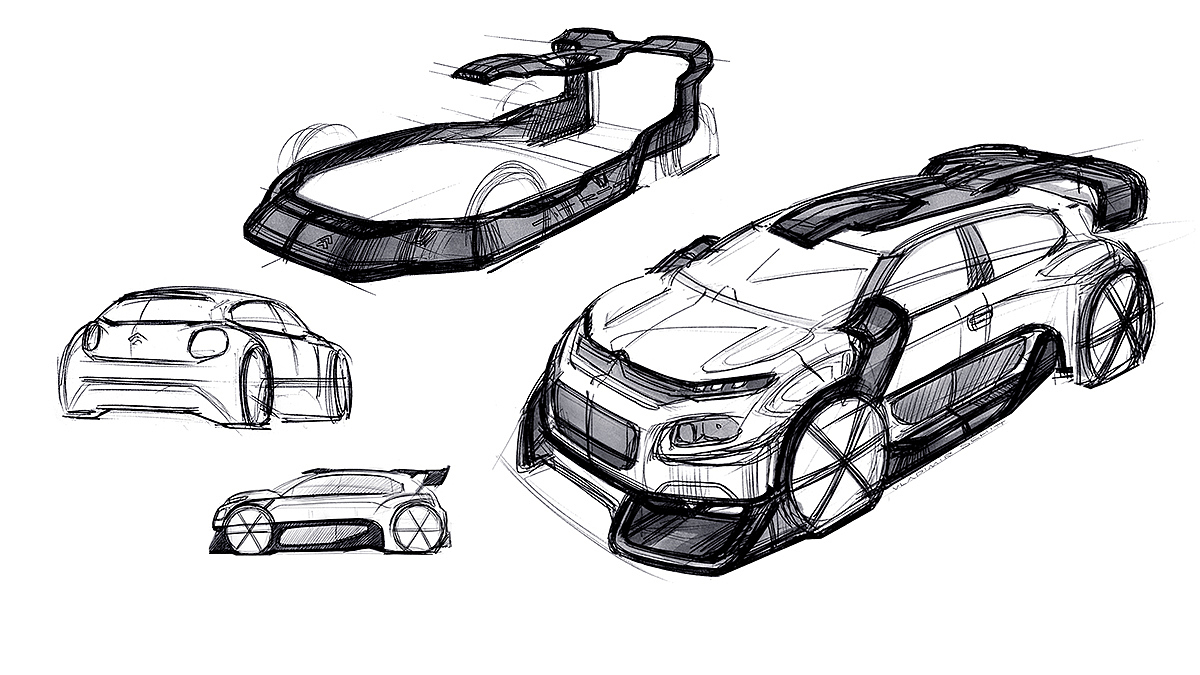 Citroen，racing，Sports car，motion，outdoors，