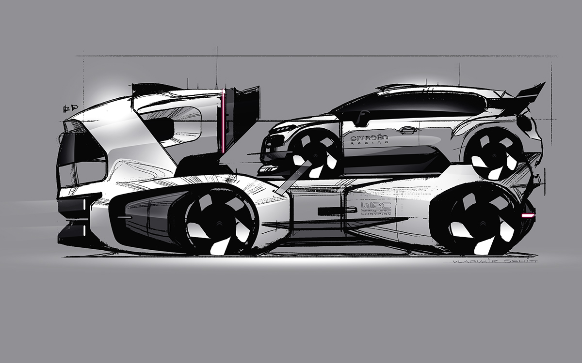 Citroen，racing，Sports car，motion，outdoors，