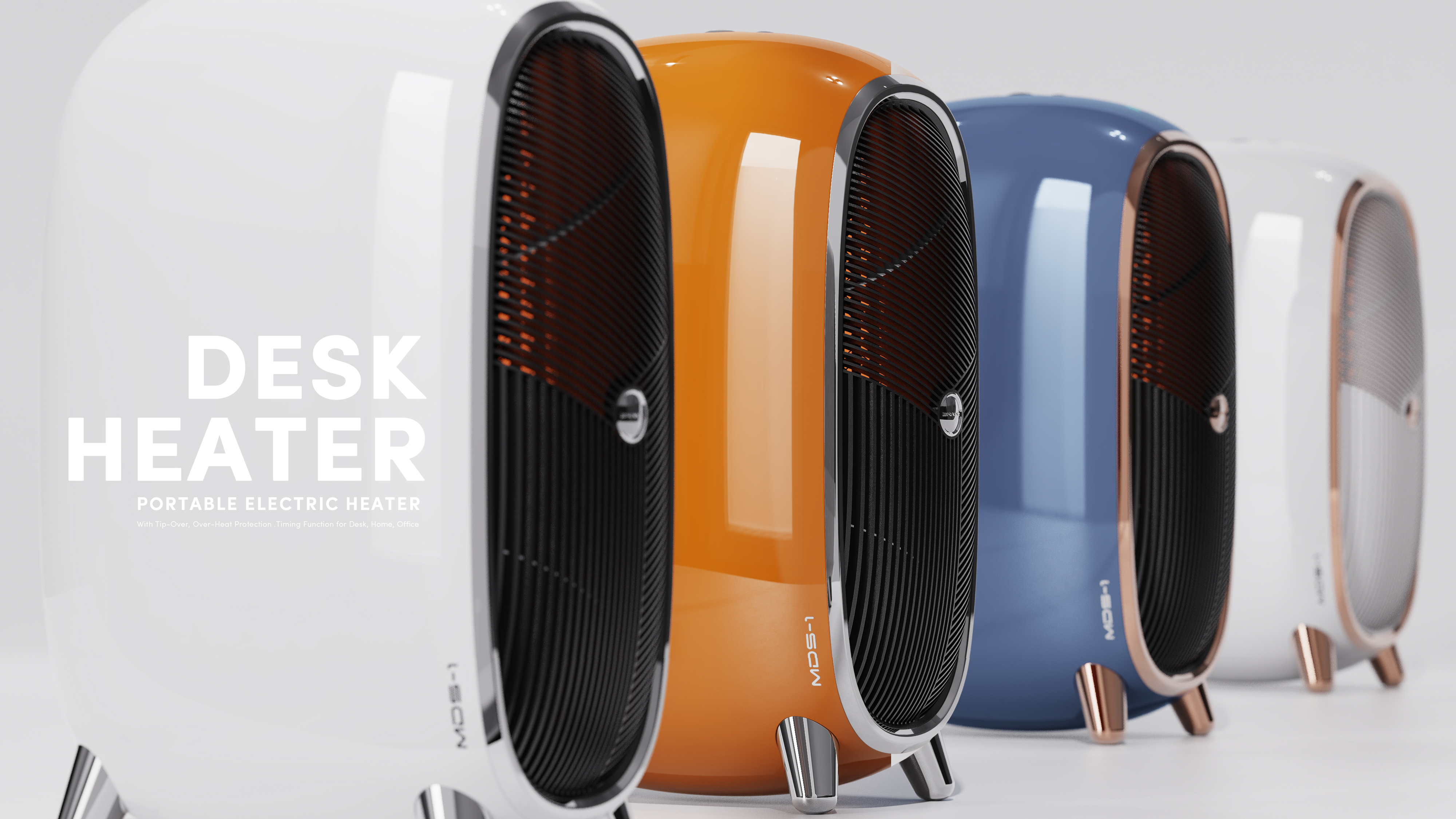Desktop heater，product design，Appearance design，Product rendering，