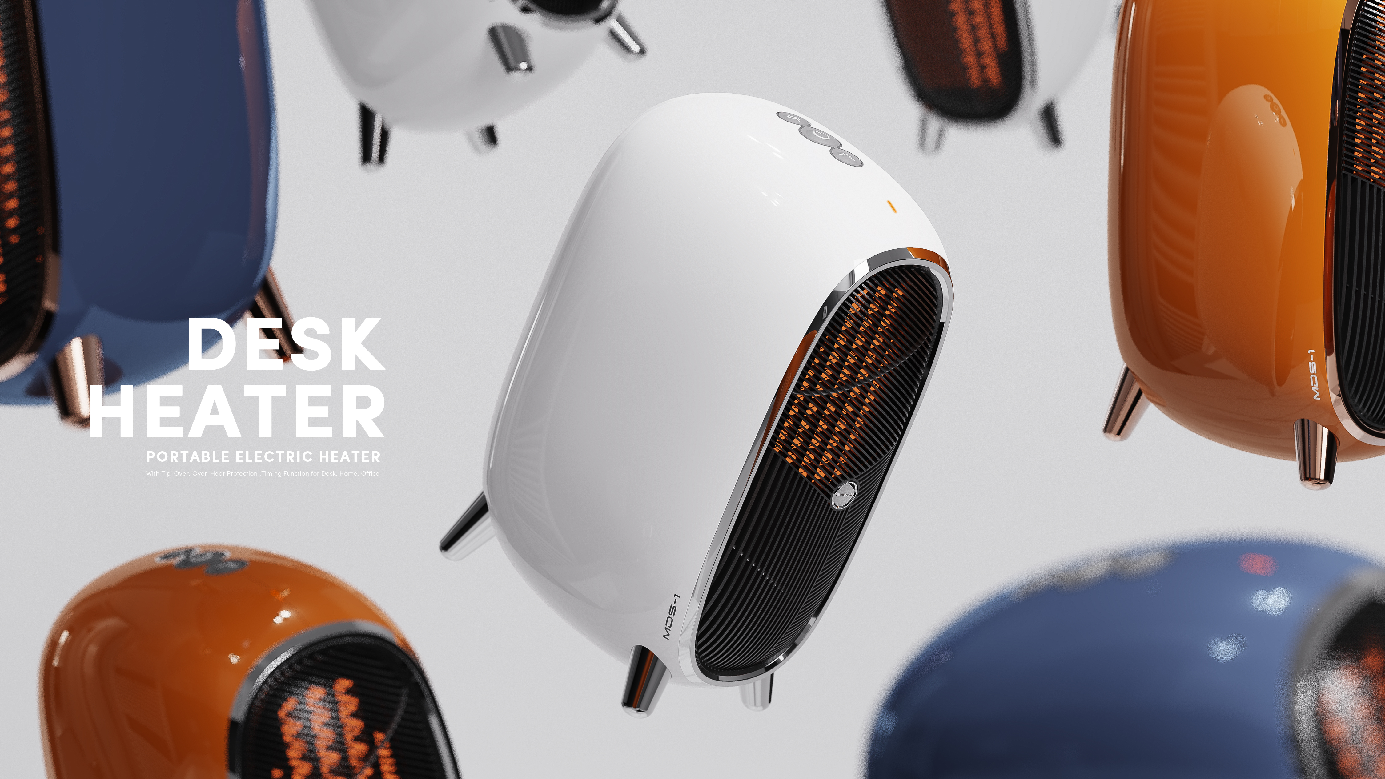 Desktop heater，product design，Appearance design，Product rendering，