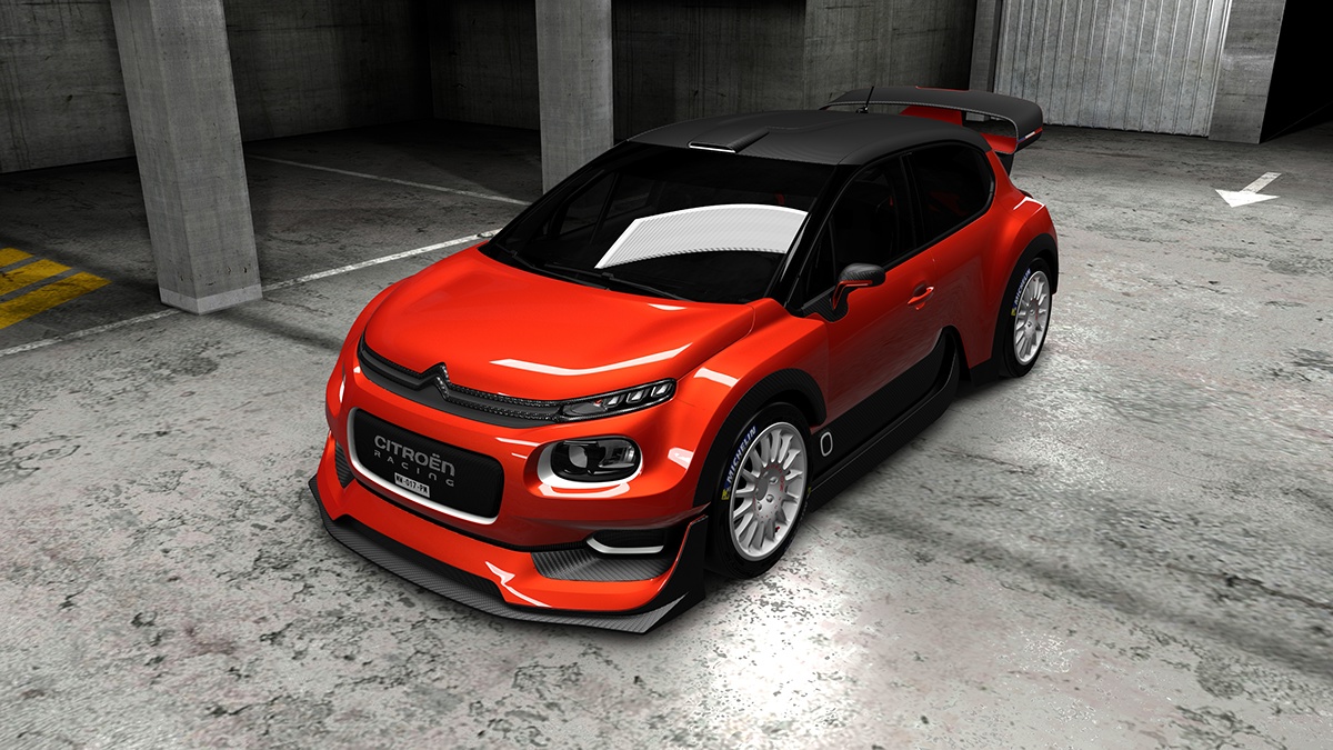 Citroen，racing，Sports car，motion，outdoors，