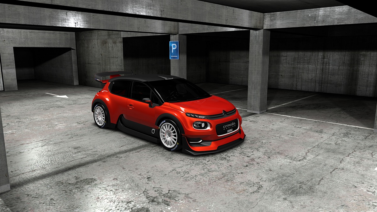 Citroen，racing，Sports car，motion，outdoors，