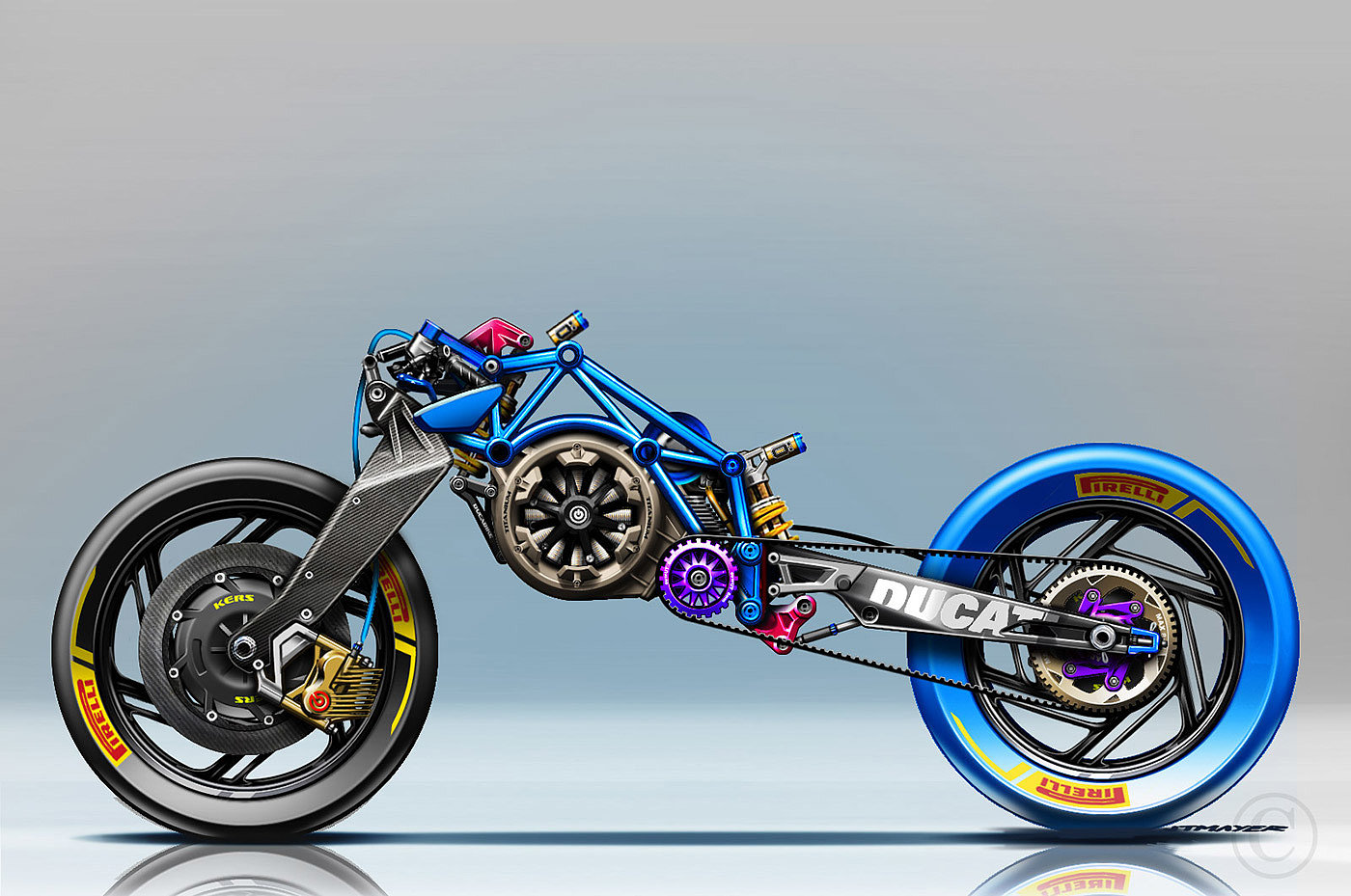 design sketch，industrial design，motorcycle，Dazzling，