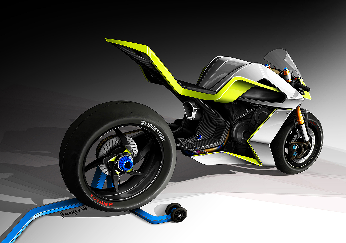 design sketch，industrial design，motorcycle，Dazzling，