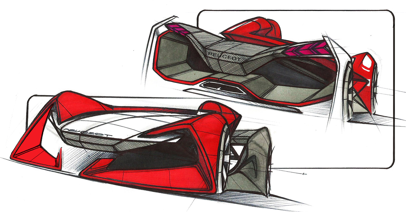 motorcycle，Hand drawn effect，Color rendering，industrial design，