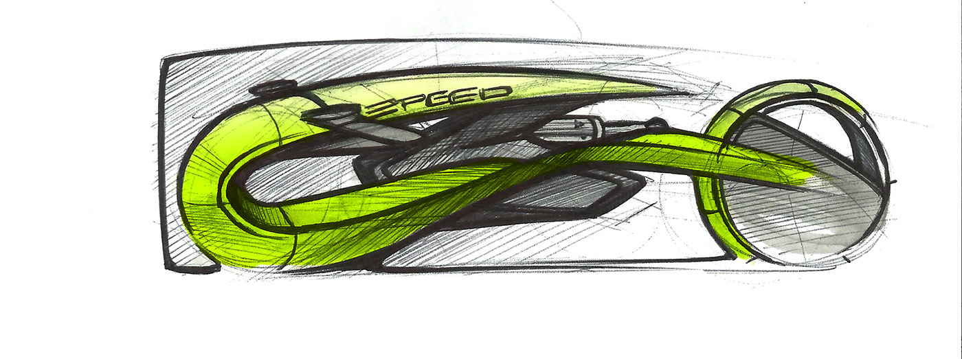 motorcycle，Hand drawn effect，Color rendering，industrial design，