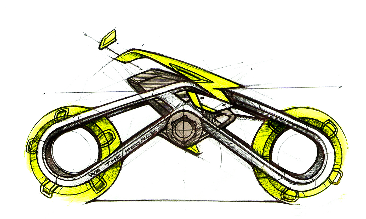 motorcycle，Hand drawn effect，Color rendering，industrial design，