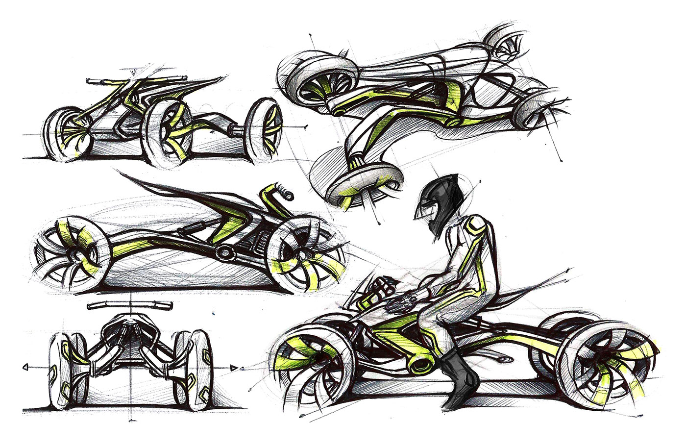 motorcycle，Hand drawn effect，Color rendering，industrial design，