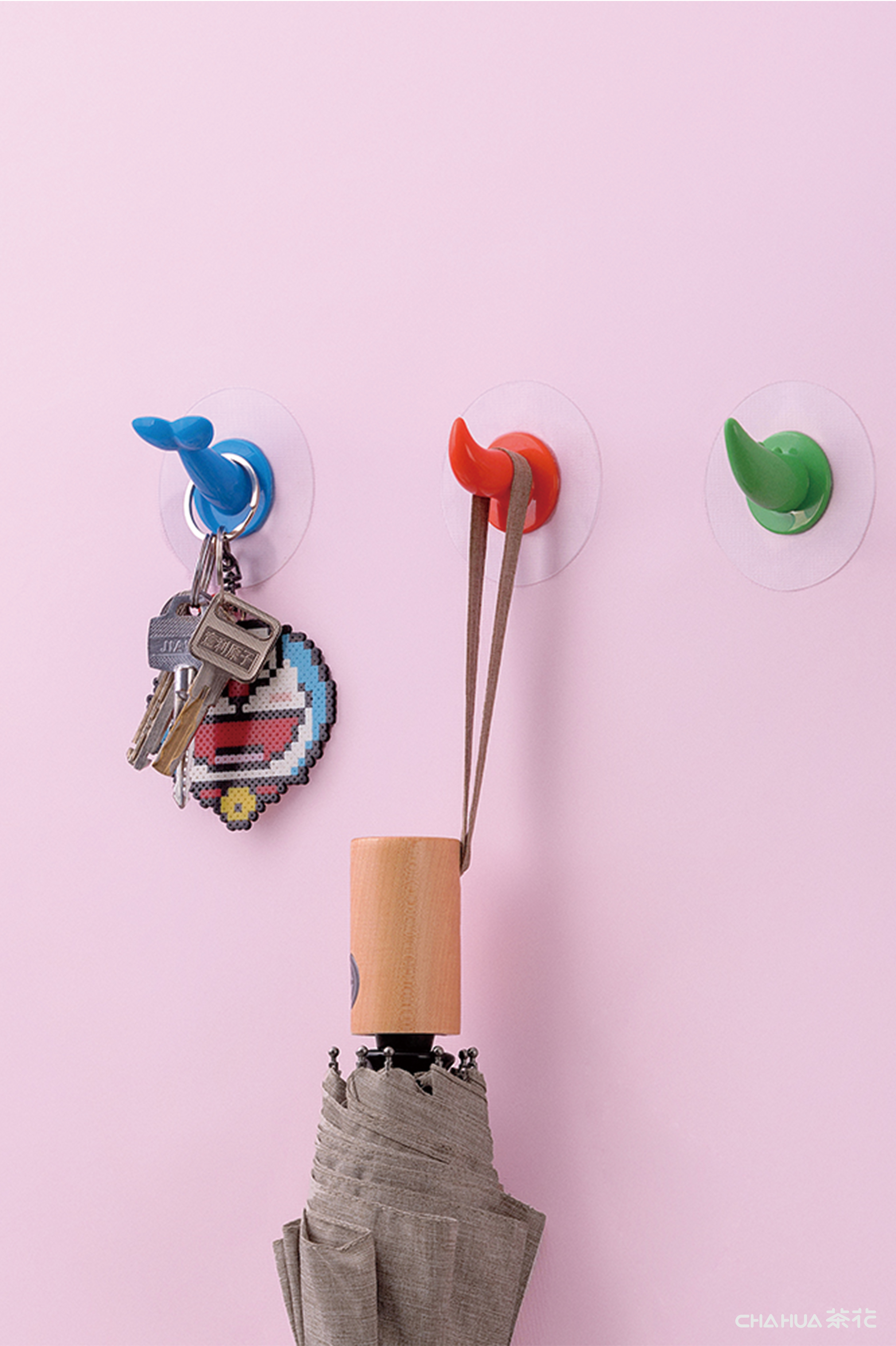 Camellia，Home Furnishing，Sticking hook，Cartoon，Traceless，lovely，tail，