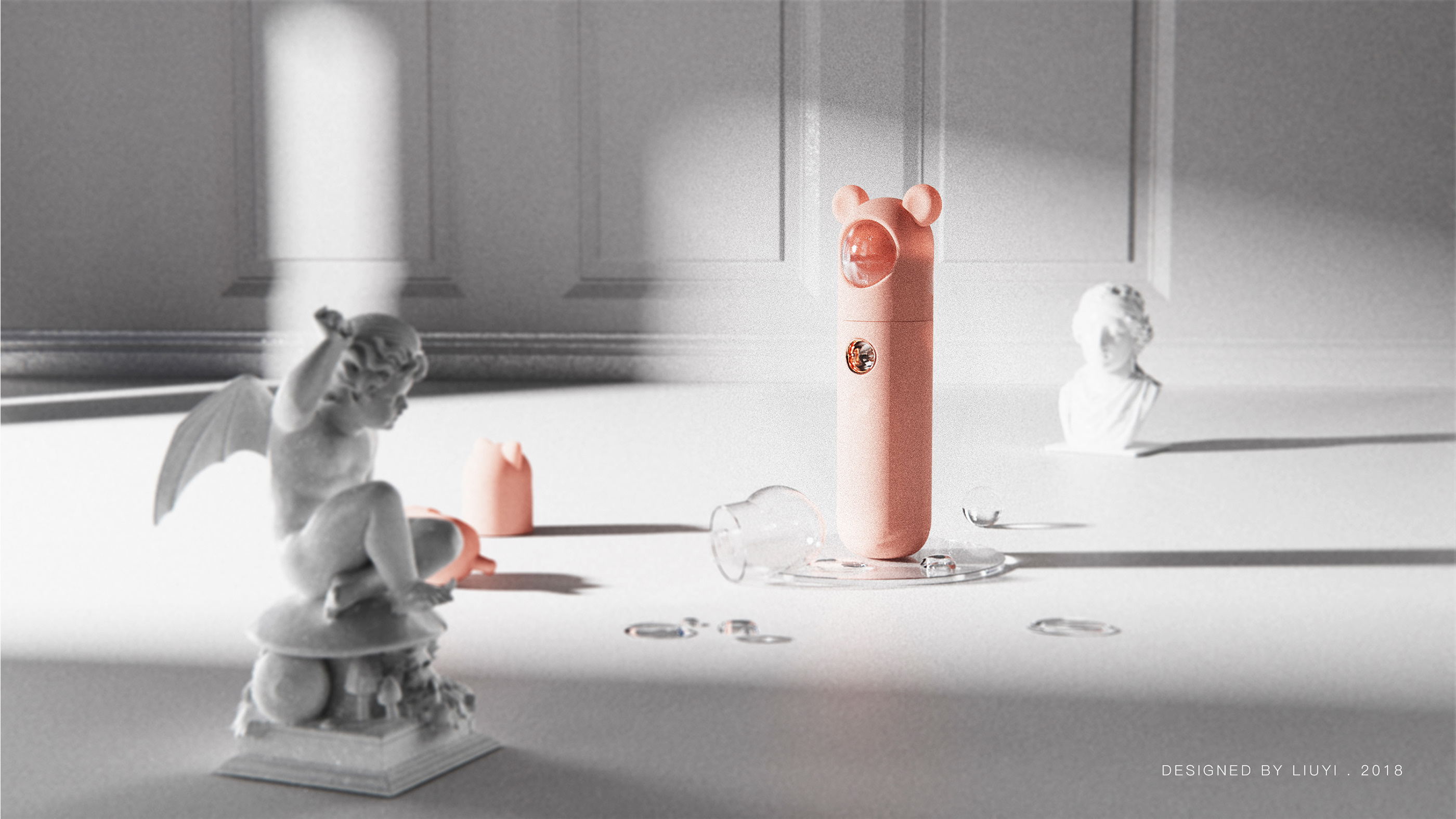 Water replenishing instrument，industrial design，cosmetic instrument，