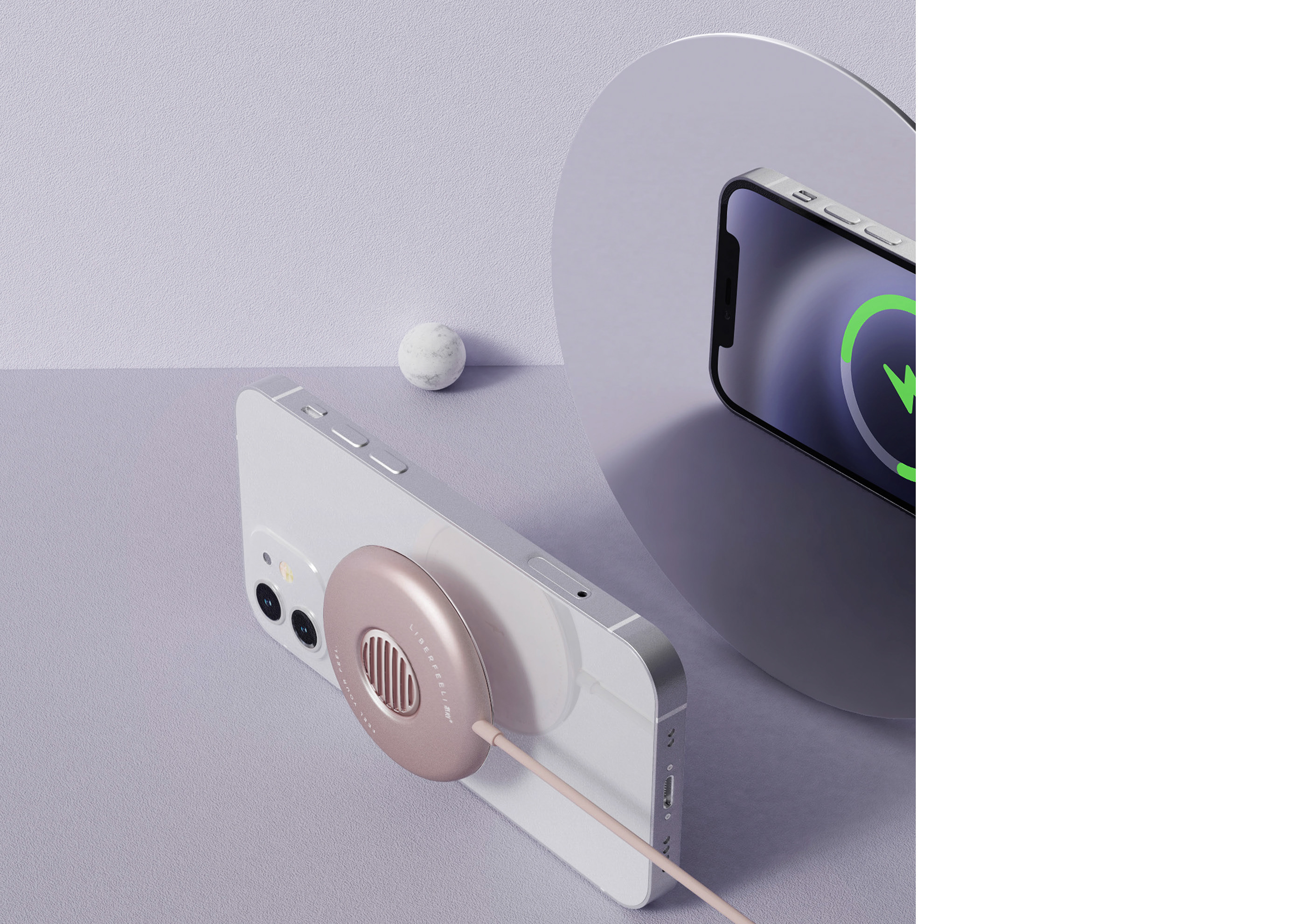 Wireless charging，Retro，industrial design，
