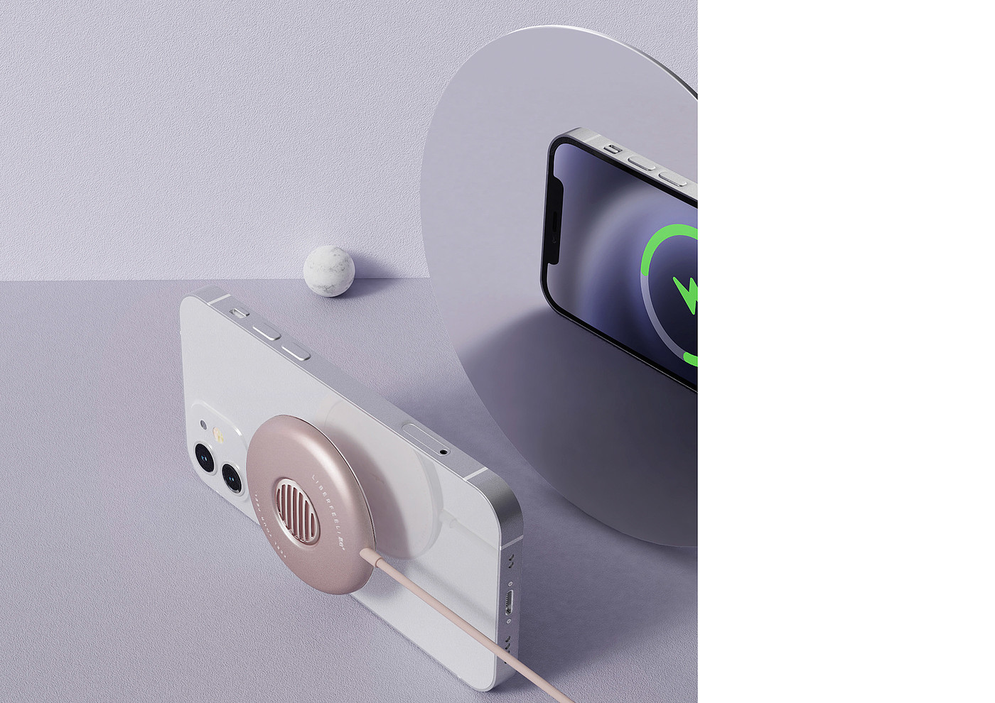 Wireless charging，Retro，industrial design，