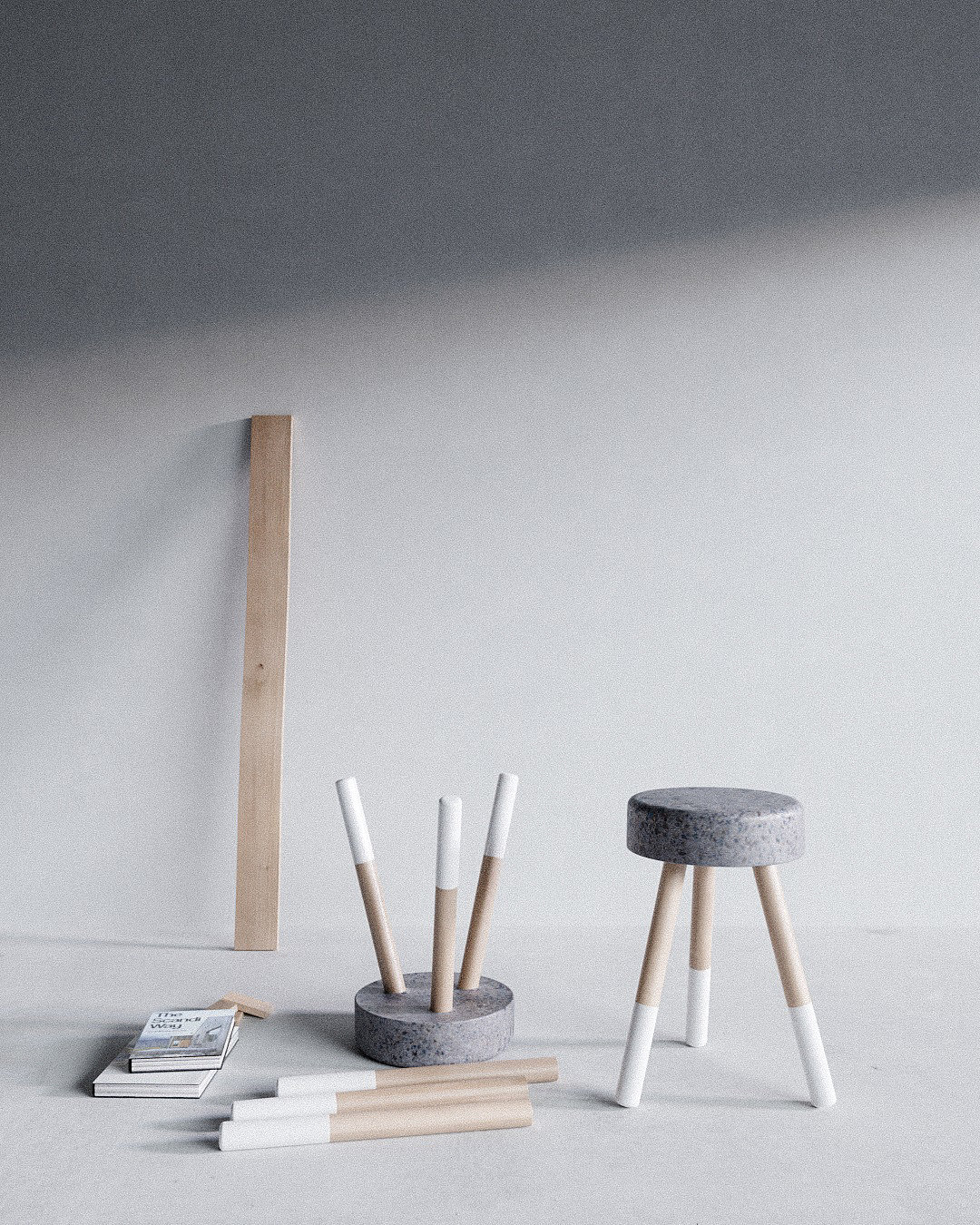 Willian Pessi，diy，Concrete stool，bench，